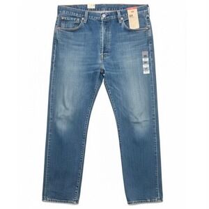 Levi 501 Jeans Mens 38x32 Original Sraight Leg Blue Dark Wash Button Fly Casual